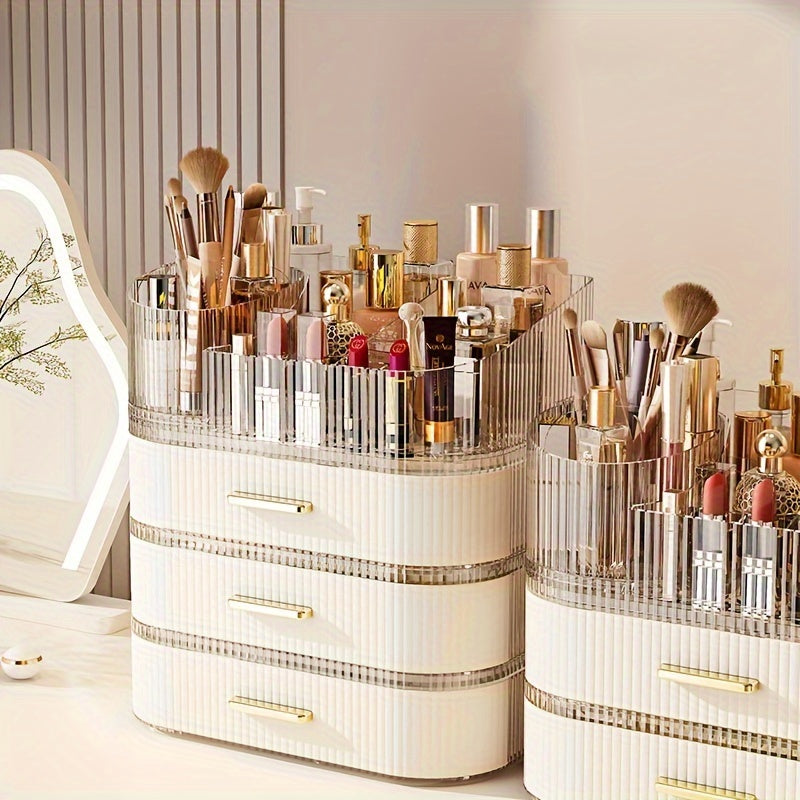 1pc Premium Cosmetics New Year Valentine'S Day Gift Brush Storage Box Vanity Skincare Organizer Acrylic Light Luxury Storage Box for Back-To-School Season
