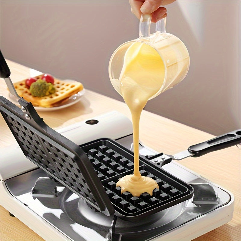 1pc Dual-Sided Non-Stick Waffle Maker - Easy-Clean, Portable Stove Aluminum Pan, Ideal for Perfect Home Breakfast, Quick Cooking of Fresh Waffles at Home, Mini Waffle Maker, Waffle Maker|Compact Kitchen Appliance|Durable Aluminum Pan, Waffle Maker Machin