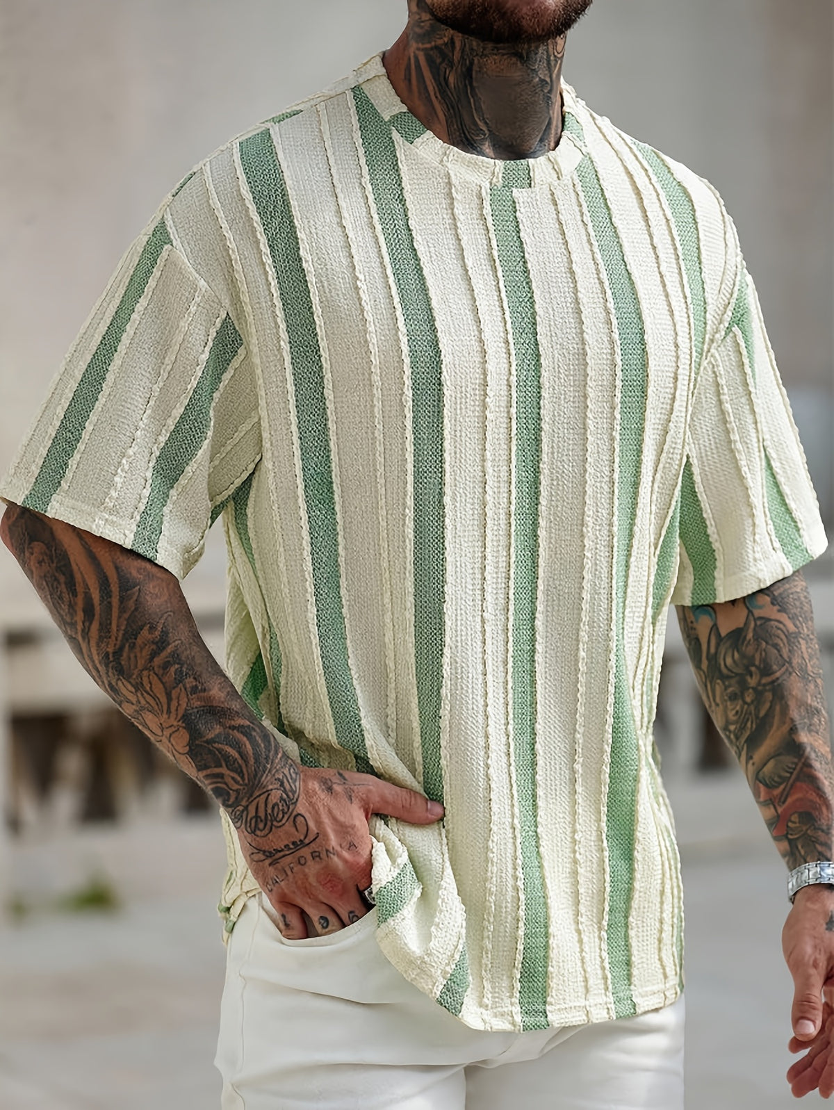 Men'S Casual Sports Texture T-Shirt