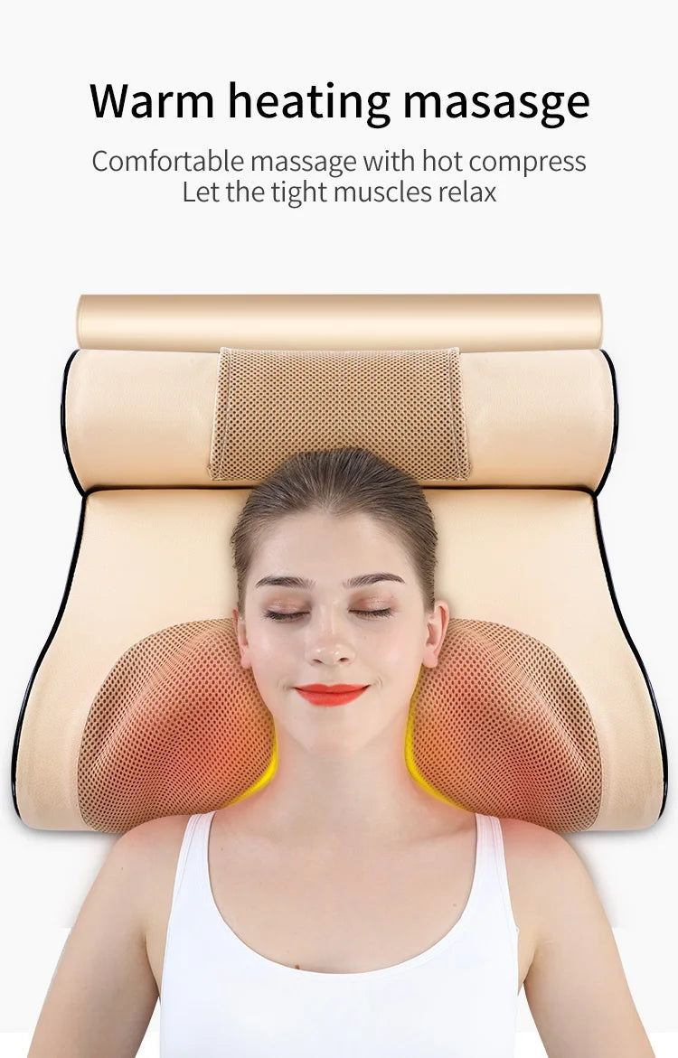 Jinkairui 2 in 1 Newest Upgrade Cervical Traction and Neck Massager Pillow Wormwood Relieve Pain Promote Sleep Solve Insomnia