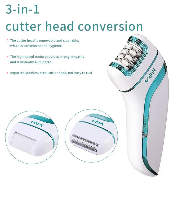 3 in 1 Rechargeable Epilator For Women Facial Hair Remover Female Epilator Face Depilation Leg Body Shaver Callus Remover