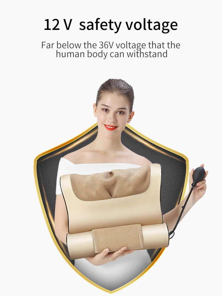 Jinkairui 2 in 1 Newest Upgrade Cervical Traction and Neck Massager Pillow Wormwood Relieve Pain Promote Sleep Solve Insomnia
