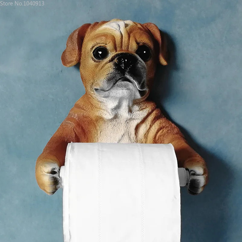 Resin Animal Toilet Paper Stand Resin Dog Dinosaur Elephant Frog  Paper Towel Holder  Paper Cover Box  Kitchen Paper Holder
