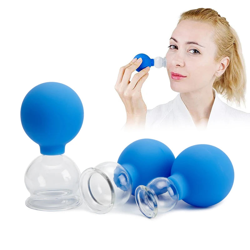 Vacuum Cupping Glasses Ventosas Suction cups Facial Lifting Fat burner Cellulite Massage for face Body Slimming jar Weight Loss