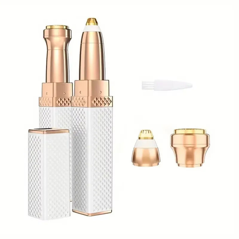 1pc Rechargeable 2-in-1 Eyebrow Razor and Hair Shaver with LED Light - Painlessly Remove Peach Fuzz, Facial Hair, Eyebrows, Lips