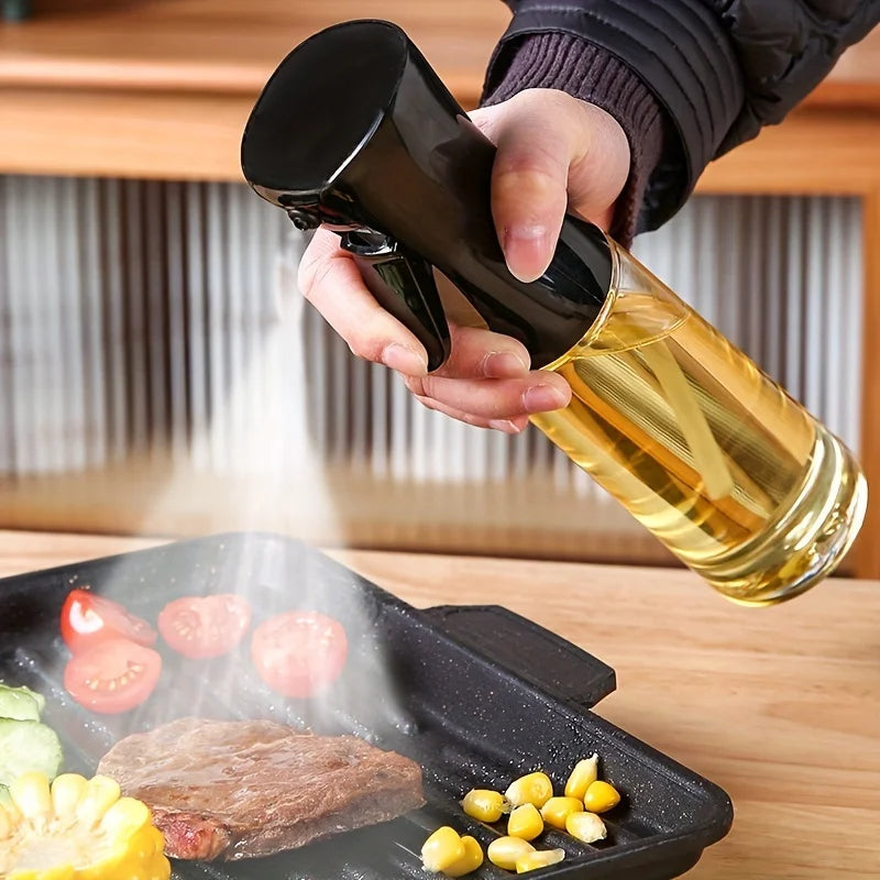 Press-type Oil Spray Bottle 200/300/500ML Kitchen Cooking Oil Sprayer Outdoor Barbecue Oil Spray Bottle Vinegar Soy Sauce