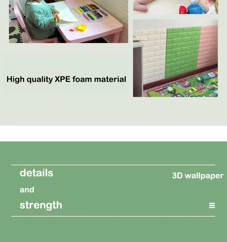 1-30Pcs 35x30cm Wall Panels Stickers Wallpaper Background Decoration Bedroom for Living Room DIY 3D Waterproof Kitchen Home