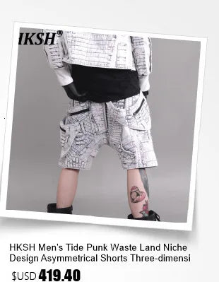 HKSH Autumn Winter New Men Tide Cotton Padded Jacket Scarf Collar Thick Long Sleeve Zipper Bread Chic Trendy RO Style Coat H2840