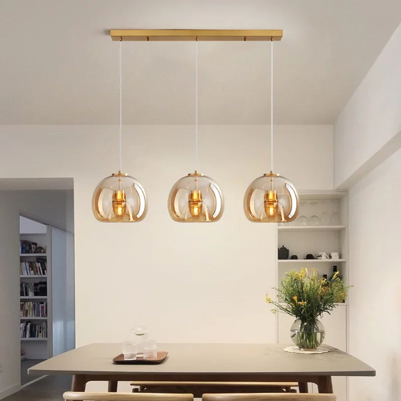 Nordic Restaurant Chandelier Lustre Pendant Lights Minimalist Coffee Shop Dining Kitchen Hanging Lamp Bar Bedroom Bedside Lamp