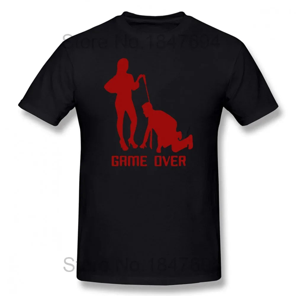 Game Over Bride Groom Bachelor Party T Shirt Funny Tshirt Mens Clothing Short Sleeve Camisetas T-shirt