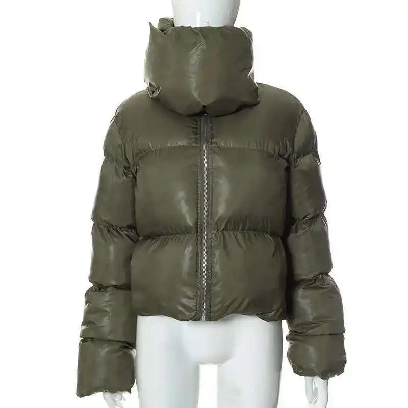 HKSH Autumn Winter New Men Tide Cotton Padded Jacket Scarf Collar Thick Long Sleeve Zipper Bread Chic Trendy RO Style Coat H2840