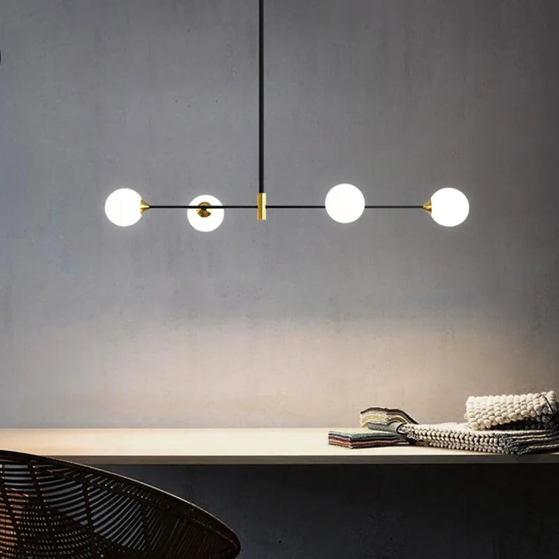 Modern Chandelier for lliving room Minimalist Glass Ball Pendant Lights Home Decoration Dining Room Kitchen Hanging Lamp Bedroom