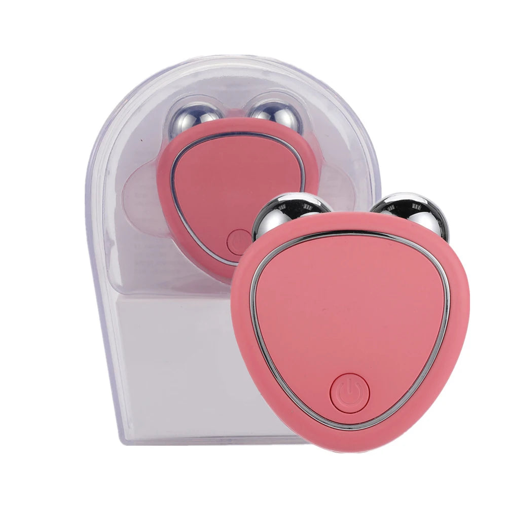 EMS Facial Massager Microcurrent Face Lifting Machine Anti Wrinkle Roller Skin Tightening Rejuvenation Beauty Charging Facial