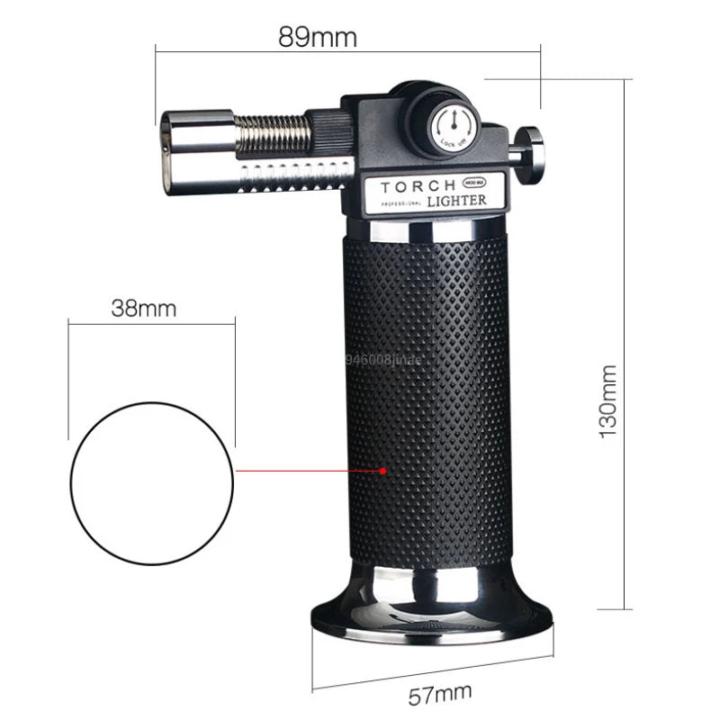 Gas Lighter Windproof BBQ Kitchen Cooking High Capacity Torch Turbine Lighter Spray Gun Jewelry Metal Welding Men's Gifts