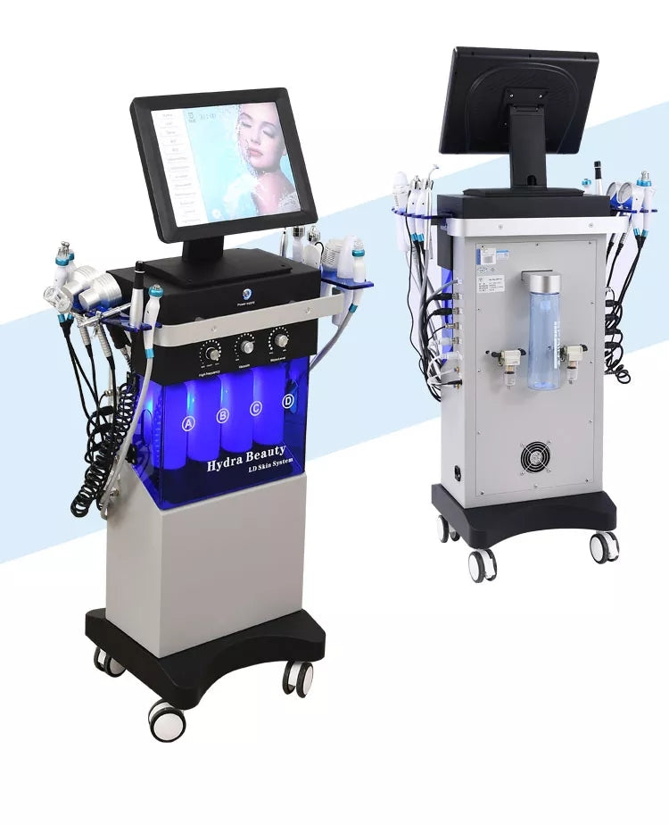 14 in 1 Women Aesthetic Beauty Equipment Bubble Oxygenation Ultrasonic Scrubber Hydrodermabrasion Hydro Facial Machine