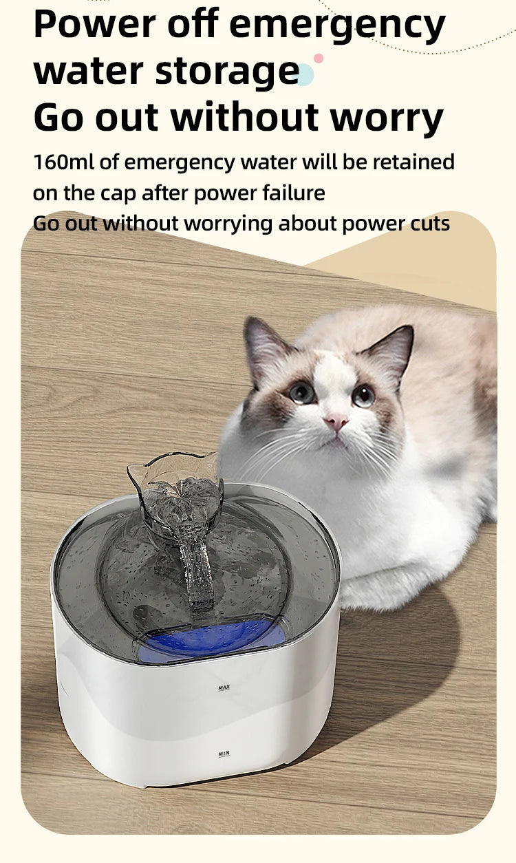 Pet Cat Automatic Water Fountain with Filters Ultra Silent USB Electric Water Pump Pet Drinking Water Dispenser for Cat and Dog