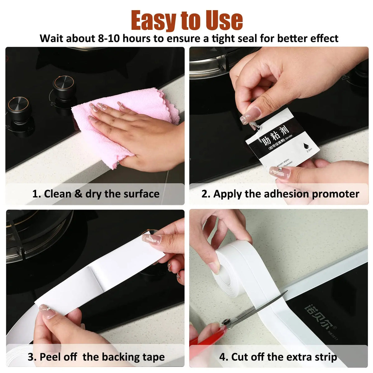 PVC Waterproof Sealing Tape Bathroom Toilet Caulk Tape Kitchen Sink Countertop Mildew Fouling Proof Sealer Self Adhesive Strip