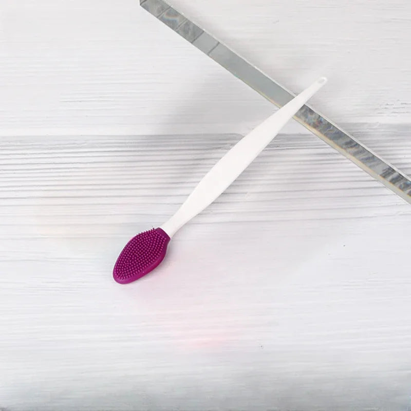 Skin Care Lip Exfoliating Facial Cleansing Face Scrub Nose Clean Brush Blackhead Remove Silicone Double-Sided Skin Care Tool