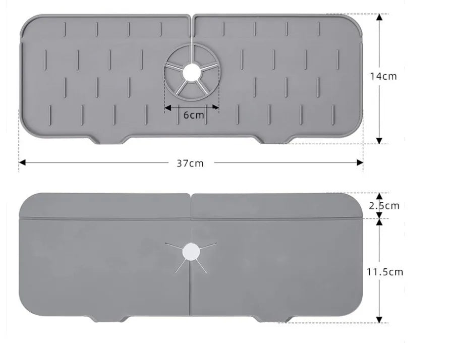 Faucet Absorbent Mat Silicon Kitchen Sink Splash Guard Drain Pad Water Splash Catcher Mats Countertop Protector Kitchen Gadgets
