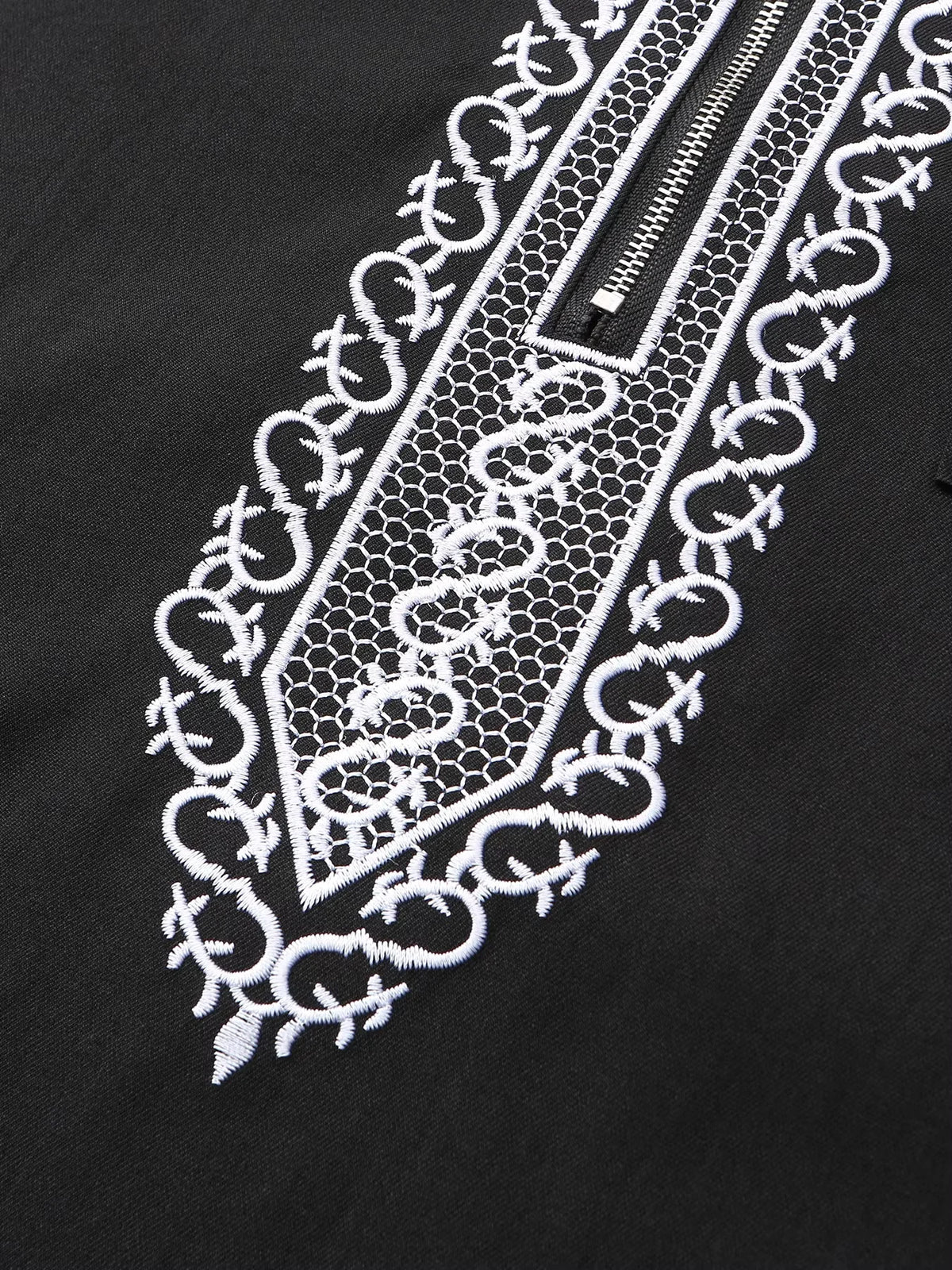 Muslim men's hooded robe fashionable luxury retro ethnic style embroidered men's robe simple casual daily worship robe