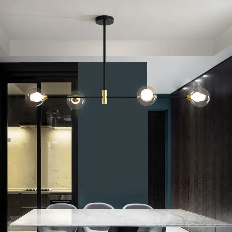 Modern Chandelier for lliving room Minimalist Glass Ball Pendant Lights Home Decoration Dining Room Kitchen Hanging Lamp Bedroom