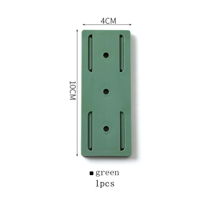 Self-Adhesive Power Socket  Strip Fixator Wall  Mounted Self Adhesive  Punch Free Row Plug Holder for Kitchen Home Office
