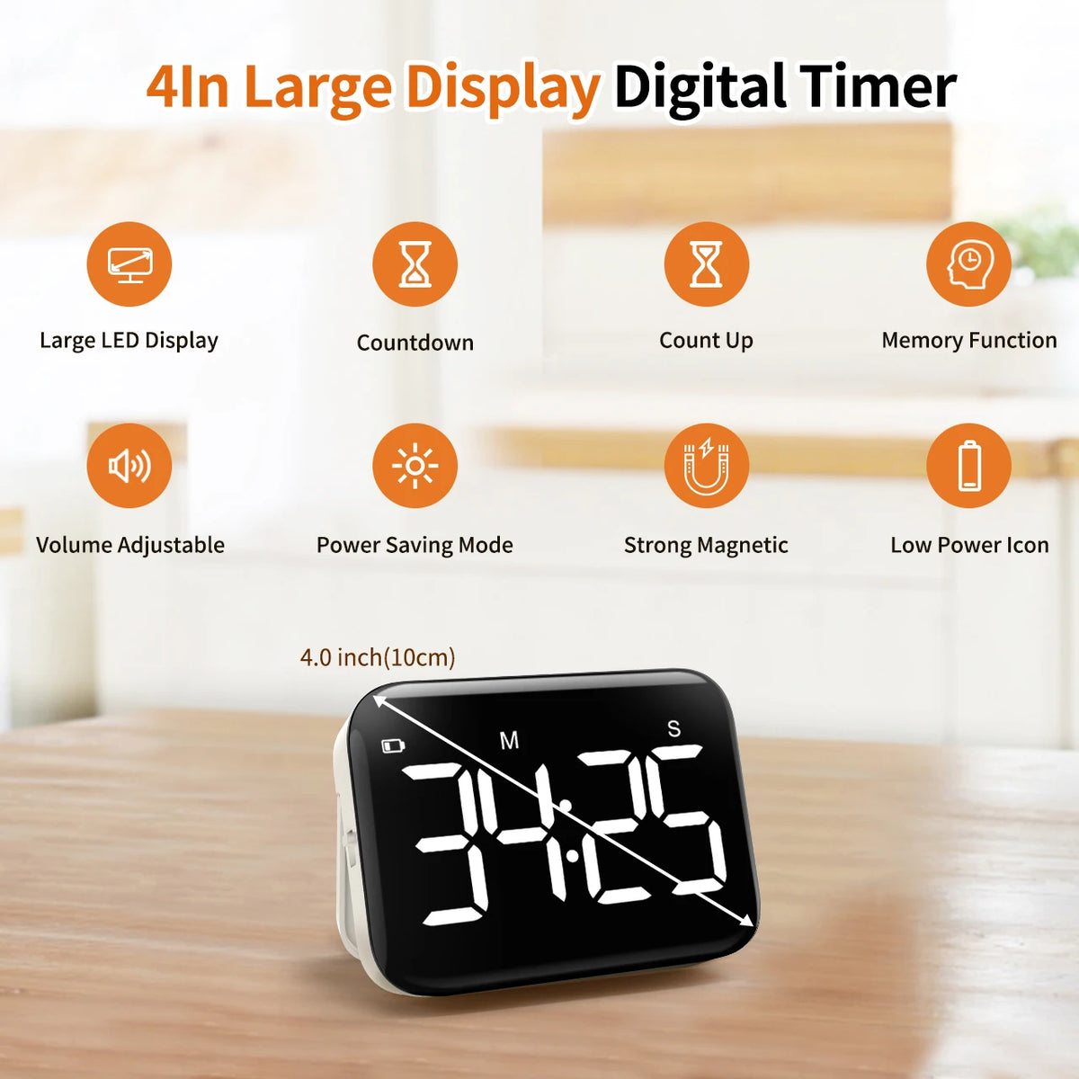 NOKLEAD Home Multifunction Kitchen Timer Digital Timer Countdown Bracket Cooking Timer Cooking Accessories Study Stopwatch