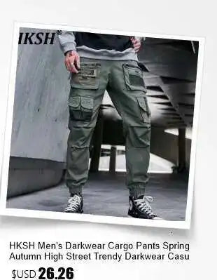 HKSH Autumn Winter Men's Tide Dark V-neck Cotton Jacket Women Splice Fur Patchwork Sleeveless Vest Zipper Chic Down Coats HK2466
