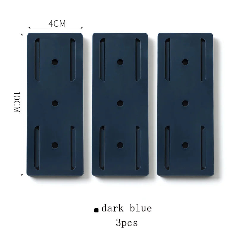 Self-Adhesive Power Socket  Strip Fixator Wall  Mounted Self Adhesive  Punch Free Row Plug Holder for Kitchen Home Office