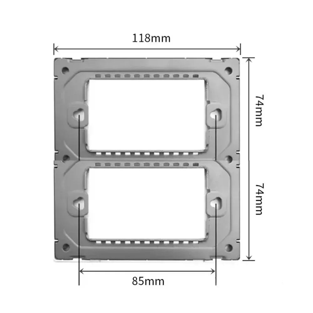 Melery 4*4 Brazil Plug 20A Wall Socket Tomada USB Type C Pressure Switch Tempered Glass Panel Outlets Indoor Home Office Kitchen