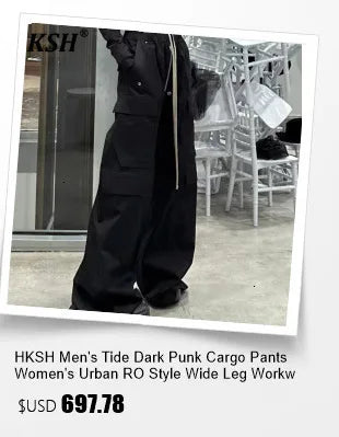 HKSH Autumn Winter New Men Tide Cotton Padded Jacket Scarf Collar Thick Long Sleeve Zipper Bread Chic Trendy RO Style Coat H2840