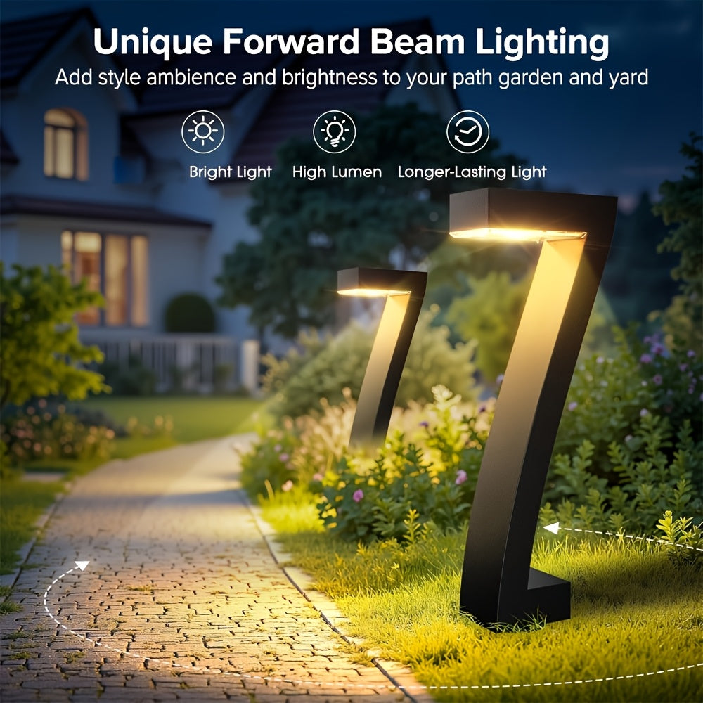 4pcs Solar Pathway Lights, 6pcs Upgraded Bright LED Outdoor Solar Lights, Suitable for Outdoor Use, Solar Garden Lights, Outdoor Solar Lighting, Suitable for Courtyards, Driveways, Walkways, Landscaping