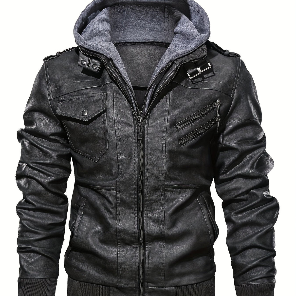 Men's Premium Jacket - Hooded, Zip-Up, Long Sleeve with Pockets | Stylish & Durable for Fall & Winter | Casual Streetwear for Men
